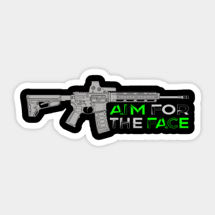 Rifle M4 Carbine Aim For The Face Sticker